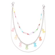 Y2K Style Colorful Bear Jelly Design Denim Accessories