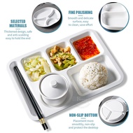 Express Food Plate With Separate Compartments Six-Compartment Cafeteria Scoop For Employees High Hea