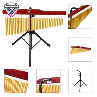 MUSLADY 36 Bells Barchime แบบพกพาแถวเดียว Bar Wind Chime เครื่องดนตรีเครื่องเพอร์คัชชันพร้อมขาตั้งกล