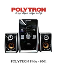 SPEAKER POLYTRON PMA-9501 MULTIMEDIA BLUETOOTH,USB,RADIO,REMOTE