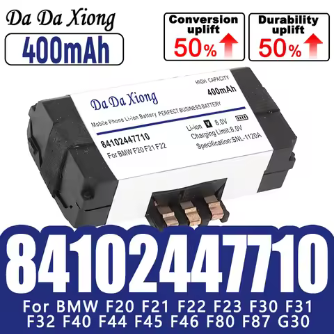 400mAh Car SOS Emergency Battery Replaces 84102447710 2447710 For BMW F20 F21 F22 F23 F40 F87 F44 F4