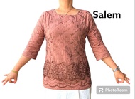 Blus katun bangkok bordir premium berpuring