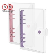 2 Pack A6 Soft PVC 6 Rings Binder, Clear Budget Binder, Refillable Planner Binder, Ring Binder Cover