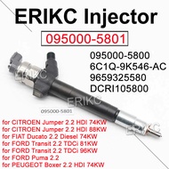 Fuel Injector Assy 095000-5801 6C1Q-9K546-AC for DENSO 5801 Citroen Fiat Ford