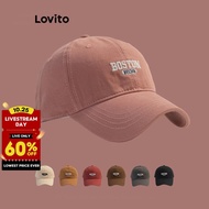 Lovito Casual Letter Boston Baseball Cap Hats for Women LFA09617