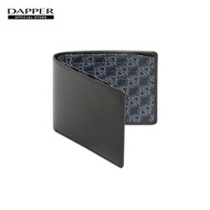 DAPPER กระเป๋าสตางค์ หนังแท้ DP Hexagon Monogram สีดำ