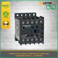 Contactor 3P 2.2Kw Ac-3 380/415V Coil 220Vac 1Nc - Lc1K0601M7 Restock