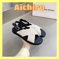 Korean women's Sandal 3cm with tassel strap Super soft sole, full box Sandal Perempuan