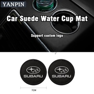 Subaru Car Suede Cup Mat Forester XV Outback BRZ GC Forester sk GC 8 Brat