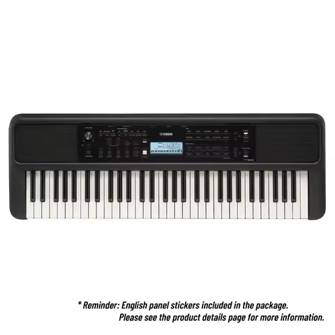 YAMAHA PSR-E383 61-Key Portable Keyboard for Beginners with Music Rest, Power Adapter, Touch Respons