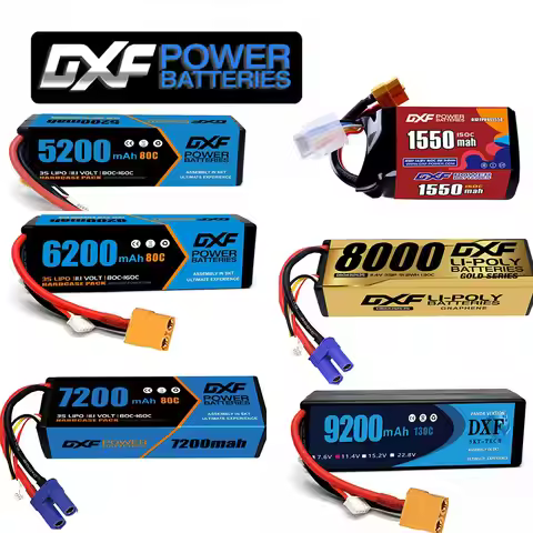 2PCS DXF battery 3S Lipo 11.1V 11.4V 8000mah 9200mah 1550mah 5200mah 6200mah 7200mah80C 100C 130C wi