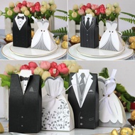 Tuxedo & Bridal European Wedding Party Candy Box Favour Goodies Gift Souvenir Doorgift Candies Kotak