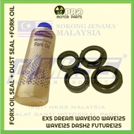 KSM WAVE100 WAVE110 WAVE125 EX5 DREAM FUTURE DASH DOUBLE SPRING  FORK OIL SEAL 26 37 10.5 + DUST SEA