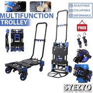 Household Foldable Trolley Big Capacity Multifunction Cart Loading 150kg Platform Trolley Can Adjust Height