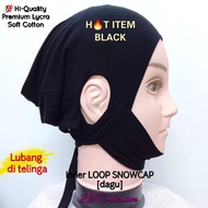 INNER LOOP SNOWCAP DAGU@ TANPA DAGU (TERBUKA DIBAHAGIAN TEPI TELINGA DENGAN JAHITAN DOUBLE)(SOFT SEJ
