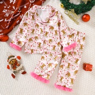 Cross Children's Clothing 2025 Infant Home Clothes Suit Children Full-Body Printed Christmas Clothes