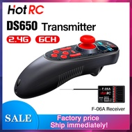 HOTRC DS650 Radio Transmitter 6CH 300M 2.4CHZ With F-06A Receiver For RC Car Boat Robot