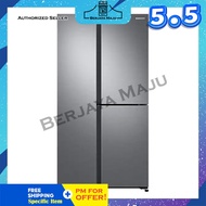 Samsung 670L 3 Door Side By Side Inverter Refrigerator RS63R5561M9/ME (Silver)
