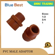 ORANGE PVC MALE ADAPTOR 1/2 3/4 1