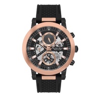 Beverly Hills Polo Club รุ่น BP3555X.851 Mens Rubber Quartz Watch Black/Roregold45mm.