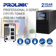 PROLiNK 2KVA / 1600W Pure Sine Wave Online UPS with AVR Computer Server Medical Equipment Backup Pow