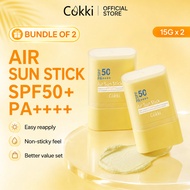 【1+1 Free】Cokki Sunscreen Stick 15g – Matte, Non-Greasy, No White Cast, Oil Control, Waterproof, Swe