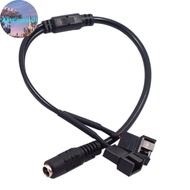 Alittlesearch DC 5521 to 4Pin PWM 4 Pin 2 Way Computer PC Router Fan Power Adapter Cable 12V MY