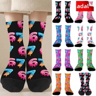 ADAL 67 Meme Ice Cream Socks, Warm Breathable 67 Meme Crew Long Socks, Funny Lightweight Cotton Cart