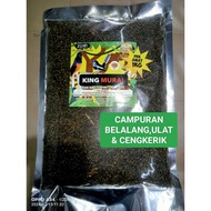 (Dedak burung KING MURAI 450g/1KG-campuran vitamin,belalang,ulat dan cengkerik )birdfood/DEDAK MURAI