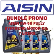 AISIN 5W-40 Fully Synthetic Motor Oil for Gasoline (and Diesel Engine) 7 Liter