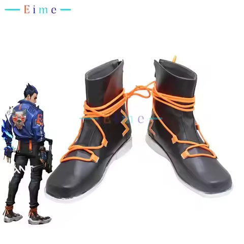 Yoru Cosplay Shoes Game Valorant Cosplay Prop Halloween Carnival Boots PU Leather Shoes Custom Made