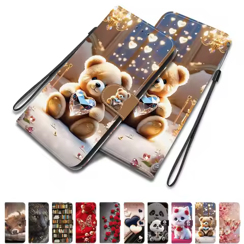 Wallet Flip Phone Case Cover for Realme Narzo 60 Pro 60X N53 N55 50 50A 50i Prime Note 70T 60 Neo 7 