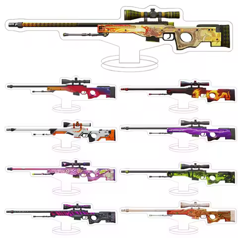 CS GO weap sniper rifle AWP Dragon Lore Lightning Strike Fade Desert Hydra Gungnir Skins acrylic sta