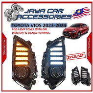 Toyota Vios 2023-2024 DAYLIGHT Fog Lamp Cover With Led DRL Daylight + Signal Running TOYOTA VIOS 202