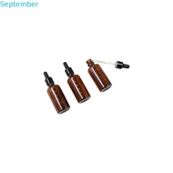 SEPTEMBER Perfume Basic Empty Refillable Bottles Amber Glass Bottle Scale Dropper Vials Essential Oi