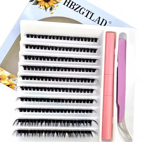 AMSDCN 50P-160P personal eyelash cluster D curl 3D intelligent DIY eyelash extension natural eyelash