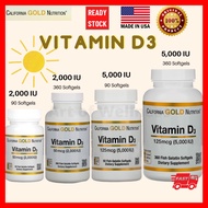 USA California Gold Nutrition Vitamin D3 2000 / 5000IU (VITAMIN D/D3/D-3 Strong Immune System &amp; Bones &amp; Teeth) [PROMO]