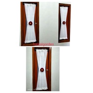THIN BUTTERFLY CURTAIN WITH CENTER TIE