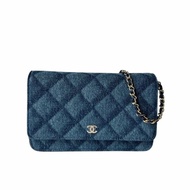 CHANEL 印花牛仔布 WOC/側背包