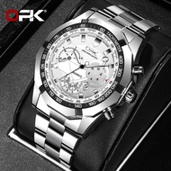 OPK Brand Steel Belt Dual Calendar Men's Quartz Watch 8127