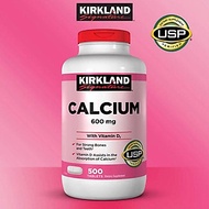 Thực phẩm chức năng Viên uống bổ sung Canxi 600mg và Vitamin D3 cho xương và răng - Kirkland Calcium 600mg With Vitamin D3 (500 Viên)