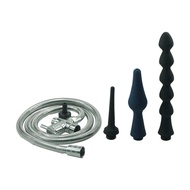 Douche multi function Enema kit Cleaning silicone 3pcs shower head hose nozzle tip knob