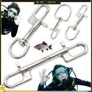 316 Stainless Steel Swivel Eye Bolt Snap Hooks Snap Bolt Trigger Chain Clip Snap Clips BCD Accessori