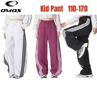OMOS Kids Celana Panjang Budak Unisex Kid Pants Seluar Sport Lelaki Perempuan 4-13 Tahun Saiz 110-17