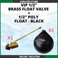 VIP 1/2 Brass Float Valve With 1/2" Poly Float