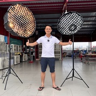 Đèn Studio ET300S Loại 90cm - Công Suất 600W 3 Chế Độ Sáng Màn Hình Thông Số Kèm Chân Đèn Gấp Gọn T