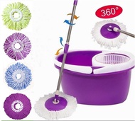 Magic Mop 360 Degree Mop Head Home Cleaning Housework Mop Microfiber Spin Spinning Rotating Head Nic