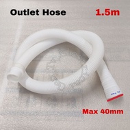 (1.5m) Universal/Panasonic/Toshiba/Sharp/Samsung Washing Machine Outlet Drain Hose Pipe Replacement Max ID 40mm