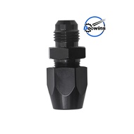 6AN Male to 3/8" Hardline Fuel Tube Fitting 3/8 Inch to AN6 Compression Adapter Aluminum Black AN6-3