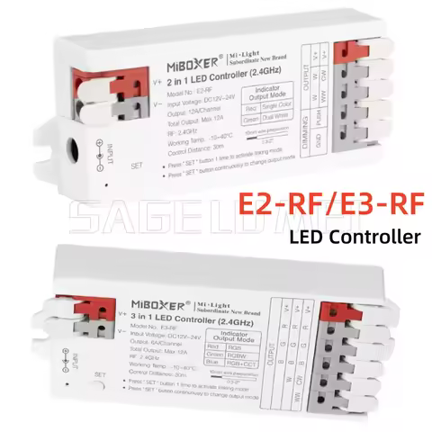 Miboxer E2-RF/ E3-RF 3 In1 /2in1 2.4G Brightness Color Temperature Adjustable for Single Color/Dual 